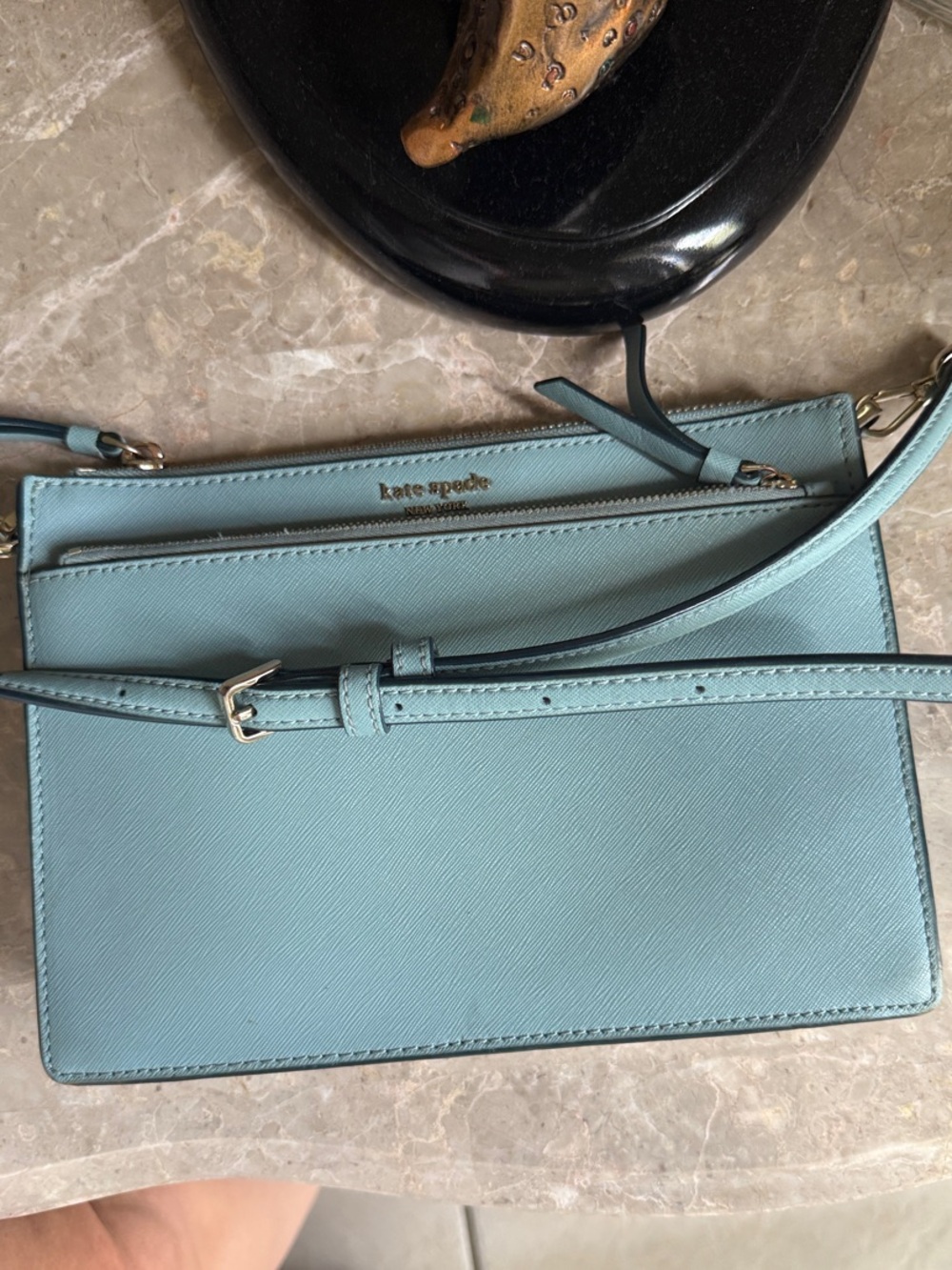 kate spade Pale Blue Leather Crossbody Bag - Picture 7 of 10